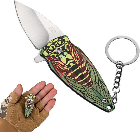 Mini Keychain Knife, Small Pocket Knife, Stainless Steel Folding Knife, Outdoor Camping Knife, Mini Men's and Women's Pocket Knive gifts, Survival...