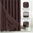 Waffle Weave Shower Curtain With Liner Sets - Modern shower curtain for Bathroom With Mesh Top Window - Premium Quality Fabric Snap S??ower Cur??a...