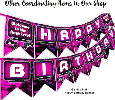 POP parties Ink Gaming Green Waterproof Bottle Labels - 20 Labels, 2" x 9" Each - Perfect for Gaming Party Decorations...