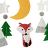 Baby Crib Mobile (Woodland Fox) - Nursery Decoration - Ceiling Mobile and Crib Mobile - Hypoallergenic Eco-Felt, Unfinished Wood, Adjustable, Gree...