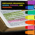 U.S. Office Supply Bible Safe Gel Highlighters, Pack of 12 - Set with 6 Bright Neon Yellow Highlight Colors Plus 6 Colors, Orange, Pink, Purple, G...