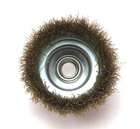 4 inches x 5/8 inch Thread Cup Wire Wheel Brush, Fine Crimped Wire Cup Wheel...
