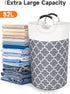 Large Laundry Basket Laundry Hamper Bag Washing Bin Clothes Bag Collapsible Tall With Handles Waterproof Travel Bathroom College Essentials Storag...