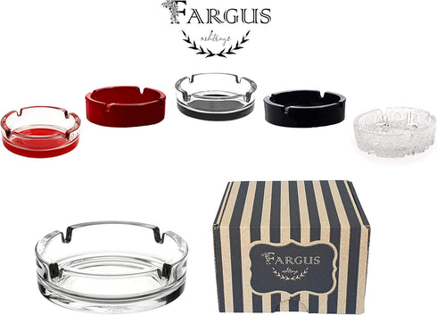 Fargus Glass Ashtrays for Cigarettes, Portable Decorative Modern Ashtray for Home Office Indoor Outdoor Patio Use, Fancy Cute Cool Ash Tray, Pack ...