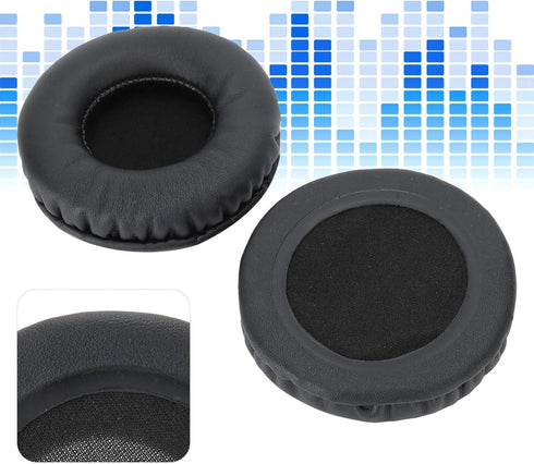 Foam Ear Pad Replacement Cushions, 75MM/3.0in Headphone Universal Ear Cushions Replacement Headset Noise Reduction Foam Ear Pads Covers Black...