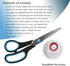 Scissors,8" All Purpose Scissors Heavy Duty Bulk 3-Pack Ergonomic Comfort Grip Craft Shears Sharp Scissors for Office Home School Classroom Sewing...