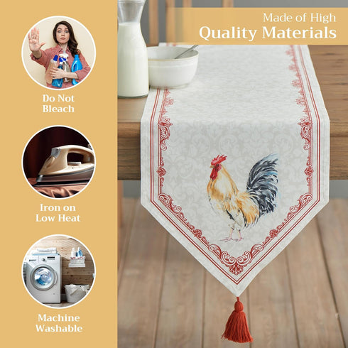 Maison d' Hermine Table Runner 100% Cotton Double Layer Table Runners 72 inches Long Decorative for Home Kitchen Dining Party Baby Shower Wedding ...