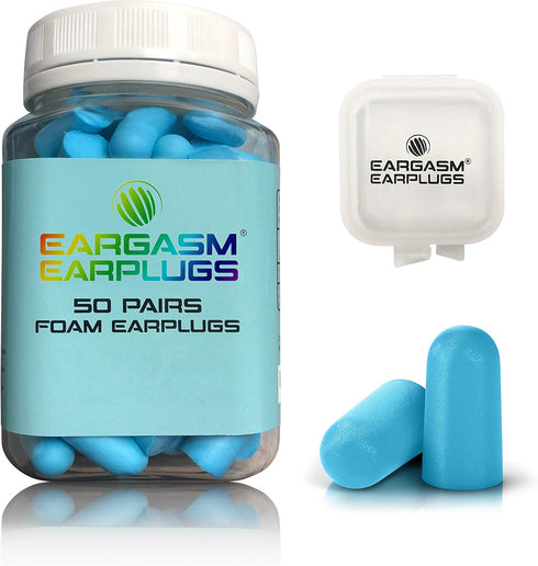 Eargasm Foam Earplugs - 32 dB NRR Super Soft Foam Ear-Plugs with Carrying Case for Noise Reduction and Quiet - Perfect for Sleeping, Snoring, Stud...