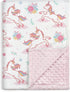 SANDJEST Unicorn Baby Blankets for Girls 30 x 40 - Kids Throw Minky Blanket with Double Layer Dotted Backing - Gifts for Birthday Baby Shower...