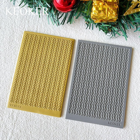 Keoker Polymer Clay Texture Sheet Christmas, Christmas Clay Texture Mat for Making Earrings Jewerly, Christmas Polymer Clay Earrings Tools (Style ...