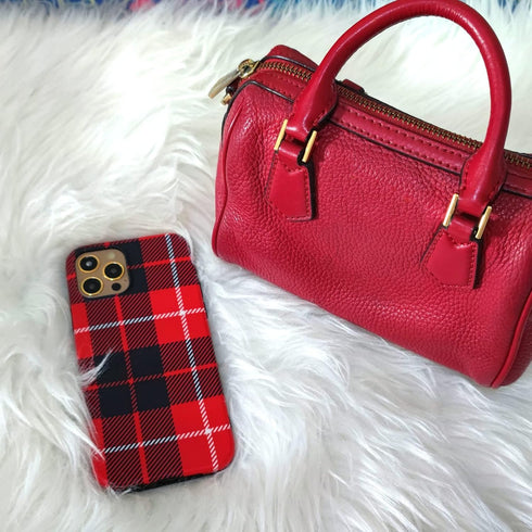 Red Plaid Case for iPhone 12 Pro Max, Christmas Phone Cover, Taran Soft TPU Super Slim Fit Silicone Snap Cover Flexible Case for iPhone 12 Pro Max...