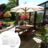 2Pcs Patio Table Umbrella Hole Ring Plug, Pool Umbrella Sleeve Stabilizer Cone Wedge, Silicone Umbrella Table Ring Hole Insert for 2-2.5 Inch Tabl...