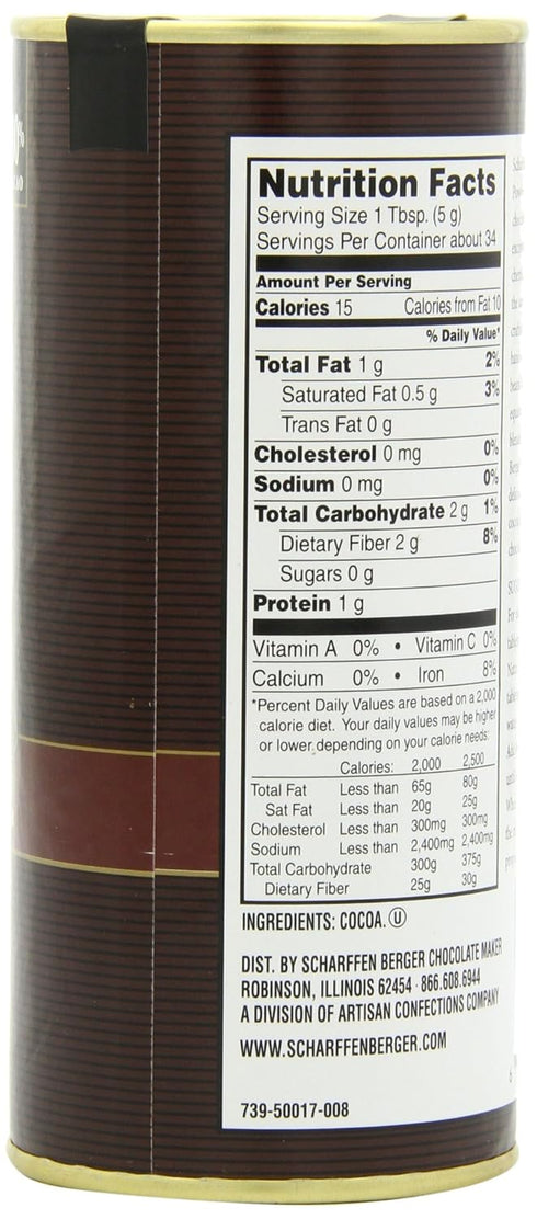 Scharffen Berger Natural Unsweetened Cocoa Powder, 6-Ounce Canisters (Pack of 2)...