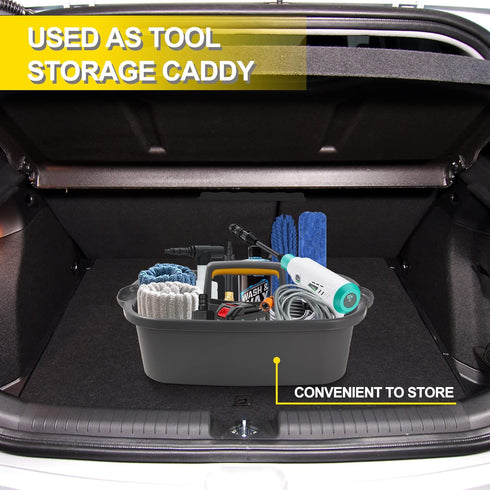 Cleaning Caddy, Cleaning Caddy Organizer with Handle, Plastic Tool Storage Cleaning Supply Caddy for College Dorm, Kitchen, Garden, Under Sink,Gra...