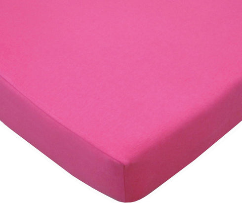 TL Care Supreme 100% Natural Cotton Fitted Crib Sheet 52" x 28", Enhanced Thickness for Soft, Breathable & Hypoallergenic Jersey Comfort, Fuschia,...