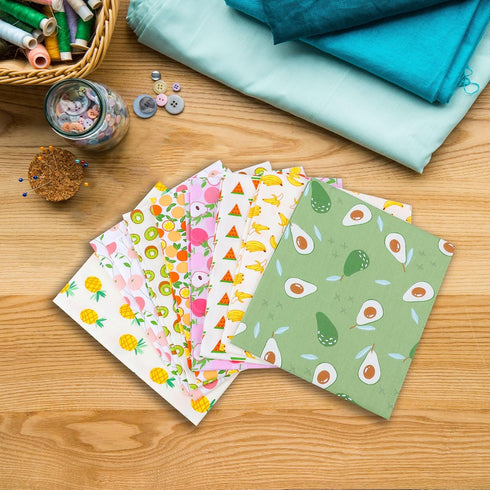 8Pcs 18" x 22" Cotton Fabric DIY Making Supplies Quilting Patchwork Fabric Fat Quarter Bundles DIY for Quilting Patchwork Cushions Cotton Fabric f...