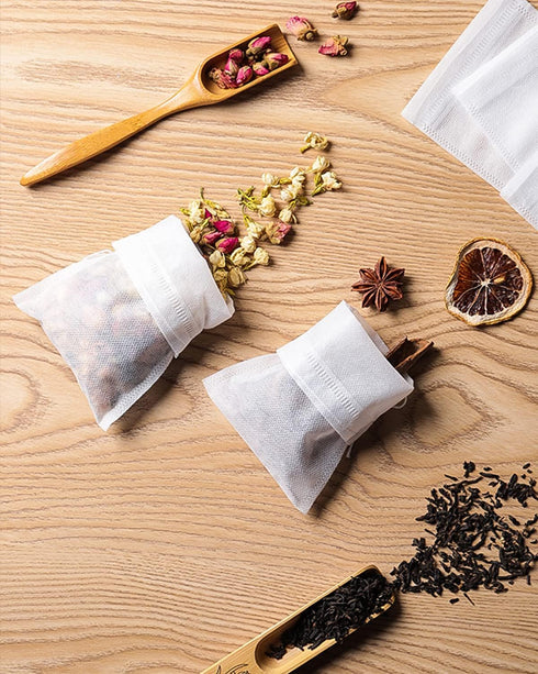 200pcs Disposable Tea Bags for Loose Leaf Tea, Tea Filter Bags with Free Tea Spoon for Loose Tea Loose Leaf Tea, Coffee, Spice, Herbs (QS53)...