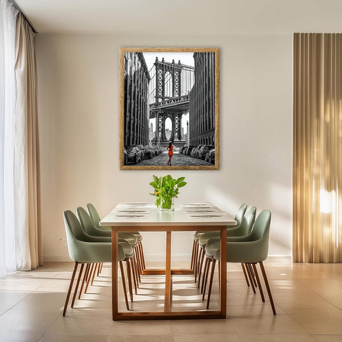 Posterizer 1 pcs-black and white photo-classic urban Manhattan scene 1-Photography Art Gift for Women, Fashionistas, Designer Fashion Fans- unfra...