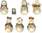 Snowman Nativity Set 7 Pc Figurine Set...
