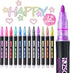 ZSCM 12 Colors Shimmer Glitter Markers Outline Pen, Teen Girl Gifts Trendy Stuff, Double Line Super Squiggles Metallic Glitter Pens, Art Supplies ...