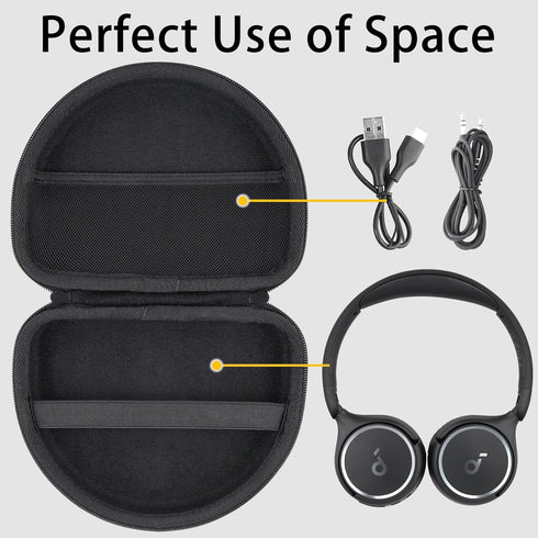 Aenllosi Hard Storage Case for Soundcore H30i Wireless On-Ear Headphones(Black,Case Only)......
