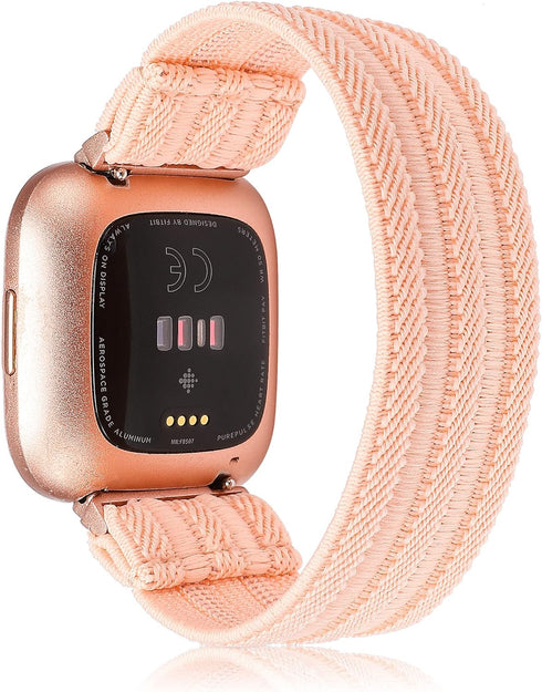 TOYOUTHS Elastic Band Compatible with Fitbit Versa/Versa 2 Scrunchie Bands Fabric Nylon Sport Stretchy Strap Fashion Versa Lite Special Edition Wr...