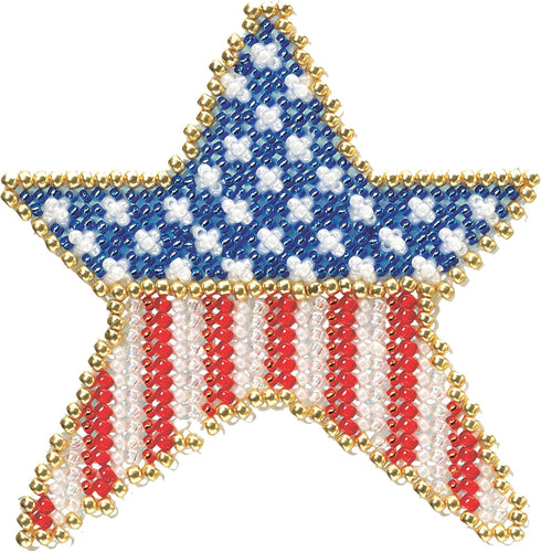 Mill Hill Patriotic Star Beaded Counted Cross Stitch Kit MH183101 2013 Spring Bouquet...