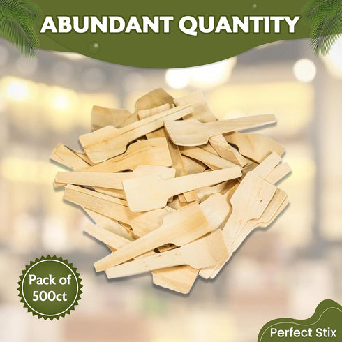 2.75" Disposable Wooden Taster and Sampling Spoons - Pack of 500ct...