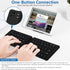 Foldable Bluetooth Keyboard, Portable Wireless Keyboard Rechargeable Full Size Ultra Slim Folding Keyboard Compatible iOS Android Windows Smartpho...