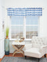 C&F Home Franklin Cornflower Blue Gingham Checkered 100% Cotton Single Window Valance Curtain 16" x 72" Home Kitchen Living Room Dining Dinner Bed...