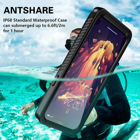 ANTSHARE for iPhone 12 Pro Max Case Waterproof &Fits Magsafe,with Built-in Screen Protector,Full Body Shockproof Phone Case for iPhone 12 Pro Max ...