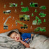 Glow in The Dark Construction Wall Stickers – 10 Large Bright Decals for Bedroom Walls and Ceilings – Glowing Sticker Decorations for Girls and Bo...