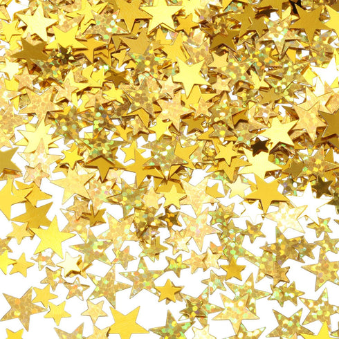 Hestya 60g Star Confetti Glitter Table Confetti Metallic Foil Stars for Party Wedding Festival Decorations(Glitter Gold Set,10mm and 6mm)...