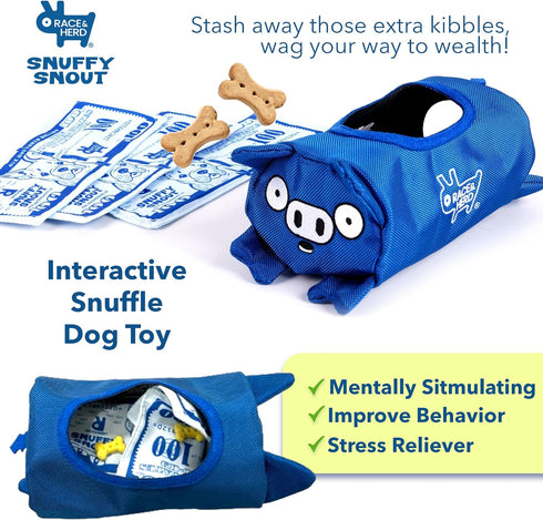 Race&Herd Snuffle Snout Dog Piggy Bank, Dog Toys to Keep Them Busy, Dog Puzzles for Smart Dogs, Dog Enrichment Toys, Money Dog Puzzle Toy, Enrichm...
