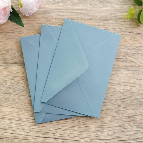 PONATIA 50PCS/Pack A4 Envelopes 4x6 Envelopes for Weddings Invitations, Birthday Party Cards, Gift cards Envelopesngs Invitation Cards, (Dusty Blu...