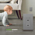ENERLITES Grey Screwless Decorator Wall Plate Child Safe Outlet, Size 1-Gang 4.68" H x 2.93" L Switch Cover, Unbreakable Polycarbonate Thermoplast...