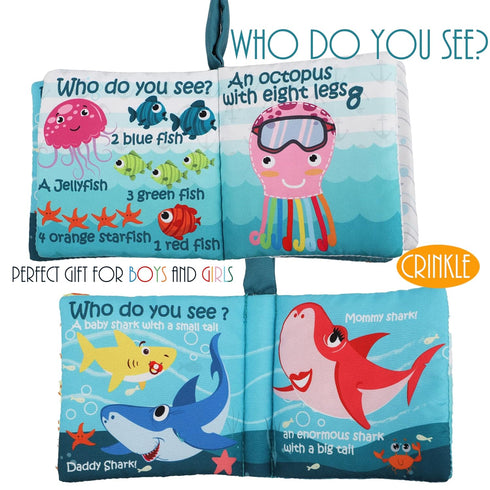 Baby Books Toys Gifts, Touch and Feel Cloth Crinkle Books for Babies,Infant Toddler Baby 0-3-6-12-18 Months, Early Learning Toys 6 to 12 Months 1-...