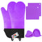 Silicone Oven Mitts and Pot Holders Sets, MTZRFLL Extra Long Heat Resistant Oven Gloves with Hot Pads and Mini Oven Mits Set for Kitchen Cooking B...