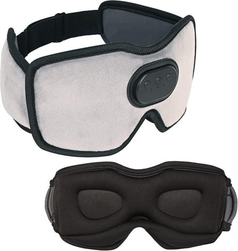Bluetooth Sleep Mask, Wireless Sleeping Headphones Bluetooth Music Eye Mask for Side Sleepers, 3D Adjustable Sleep Headphones Mask for Air Travel,...