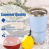 D·S 30oz Blue Tumbler Stainless Steel Double Wall Vacuum Insulated Mug with Straw and Lid, Cleaning Brush for Cold and Hot Beverages...