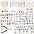 Bangle Bracelets Making Kit 317 Pcs Charm Bracelet Making Kit with Expandable Bangles, Colorful Charms, Jump Rings and Pliers for for DIY Jewelry ...