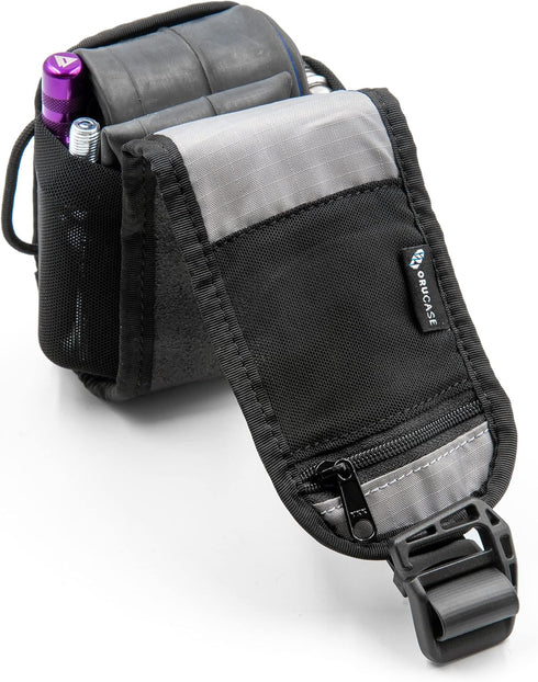 ORUCASE Trail Pal - Kevlar Reinforced Bicycle Tool/Tube / CO2 Storage Bag for Mountain and Gravel Cycling - Secure Rubber Strap, Non-slip Material...