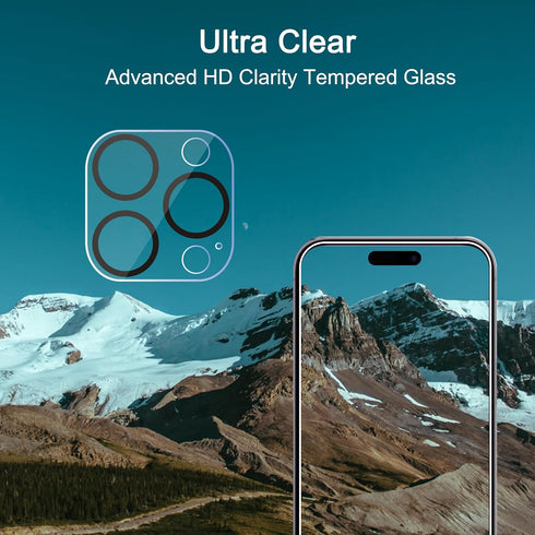 Ailun 3 Pack Camera Lens Protector for iPhone 15 Pro 6.1" ? iPhone 15 Pro Max 6.7",Tempered Glass,9H Hardness,Ultra HD,Anti-Scratch,Easy to Instal...