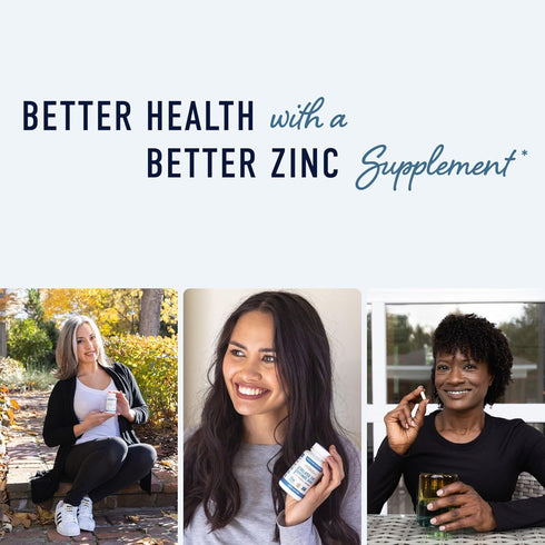 Chelated Zinc Supplements | Zinc Glycinate 30mg | Highly-Absorbable TRAACS Chelated Zinc Bisglycinate, Vitamin B6 & BioPerine | Immune Support, Ac...
