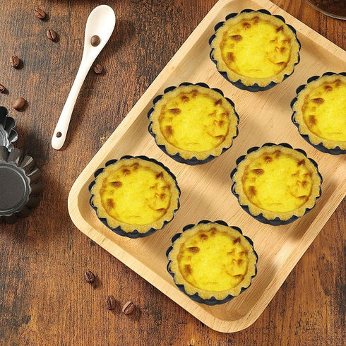 Egg Tart Molds 12PCS Tart Pan, Mini Carbon Steel Non Stick Tart Pans, Tart Molds For Baking (3 inch)...