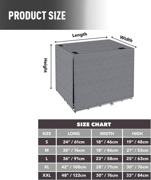 Dog Crate Cover for Wire Cages 24 Inch Indoor Breathable Polyester Pet Kennel Cover Machine Wash & Dry Double Door Small (Cover Only)...