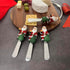 Supreme Housewares Santa Claus Cheese Spreaders, Hand-Painted Resin Handles with Stainless Steel Blades for Spreading Cream Cheese, Butter, Jam, o...