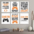 Noare Video Game Canvas Printing Wall Art Funny Gaming Poster Inspirational Quote Picture for Kids Teen Boy room Bedroom Playroom Home Decor,6 pcs...