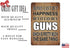 Rogue River Tactical Funny Pro Gun Metal Tin Sign, 12x8 Inch, Wall Décor - Man Cave Bar Money Happiness Guns...