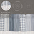 VHC Brands Sawyer Mill Blue Patchwork Farmhouse Kitchen Window Cotton Curtain Valance 19x60...